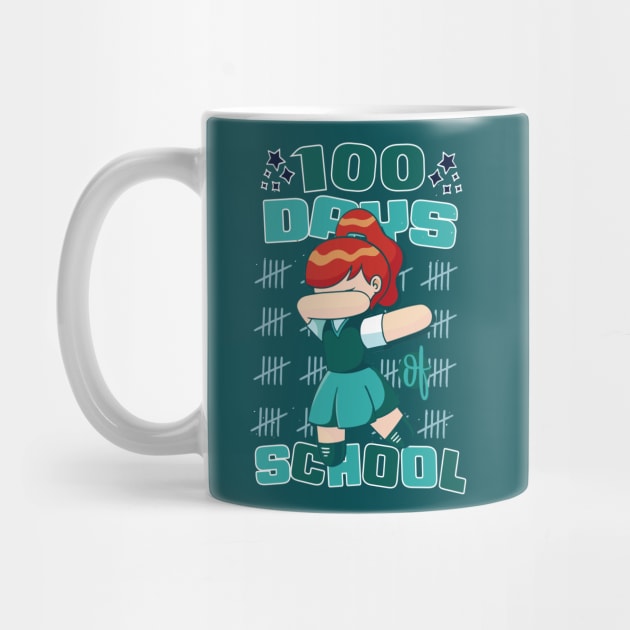 100 days of school featuring a dabbing Girl #1 by XYDstore